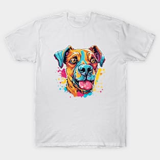 Afador Dog Splash: A Vibrant and Joyful Portrait T-Shirt